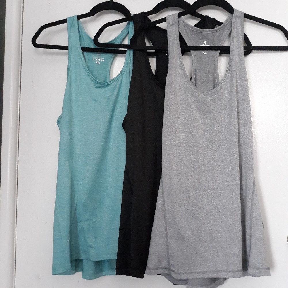 3 Pack Amazon Basics Activewear Tanks